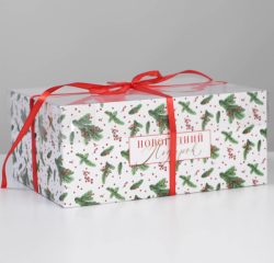Изображение Коробка на 6 капкейков «Подарок», 23 × 16 × 10 см